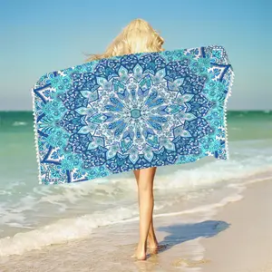 China Wholesale Hawaiian Style Custom Print Beach Towel 70*150 Cm For Summer Microfiber Sand Free Beach Towels