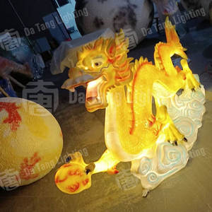 Sculpture lumineuse extérieure en forme de dragon IP65 pour l'éclairage nocturne de grands paysages et les spectacles de festivals - Product Image 6