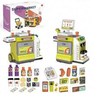 Ensemble de jeu d'apprentissage pour enfants : Stand de marché, Supermarché, Caisse enregistreuse, Scanner, Jouet d'imitation - Product Image 2