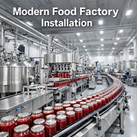 Automatische fruitjam productielijn, machine voor het maken van bosbessen- en aardbeienjam puree
