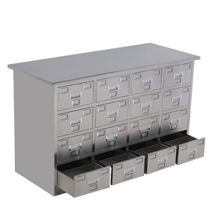 Mueble dispensador de medicamentos Xinlongfei de acero inoxidable con 16 cajones para organizadores de almacenamiento de farmacias - Product Image 1