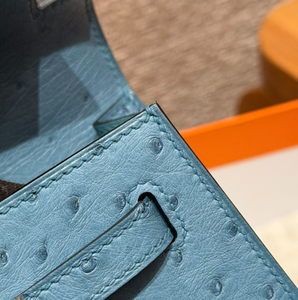 Borsa di Lusso 100% Artigianale in Pelle di Coccodrillo dell'Himalaya, <span class=keywords><strong>Clutch</strong></span> con Bottoni in Pelle di Alligatore e Struzzo Cucita a Mano con Filo Cerato Francese - Product Image 2