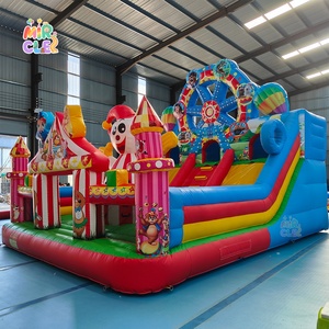 Parcours d'obstacles gonflable extérieur commercial avec grand toboggan | Maison de rebond multi-âges pour les fêtes d'enfants de 3 à 12 verges - Product Image 6