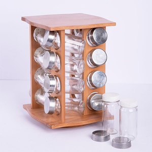 Juego de 16 Especieros de Madera de Haya de Primera Calidad con Soporte, Organizador de Cocina OEM ODM al por Mayor - Product Image 4