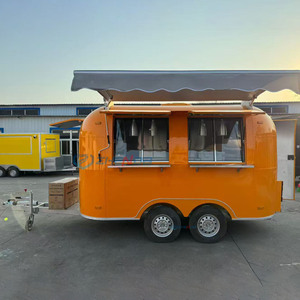 Carrito de Comida Móvil Tipo Bandeja Naranja Personalizado, Camiones de Comida para Exteriores, Carrito de Helados para Venta de Alimentos Congelados, Nuevo - Product Image 4