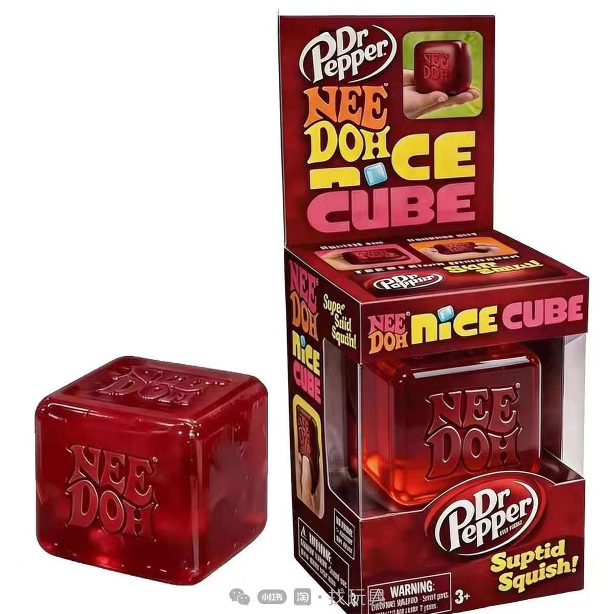 Cube d'eau rouge vin Coca-Cola 55 cm