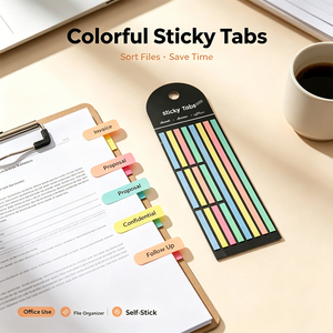 SK Colorful Sticky Tabs 6 Colors High Visibility Memo Pads for Quick Indexing - Product Image 3