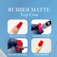 Vernis Gel UV 15ml Marque Privée, Couche de Finition Caoutchouc Mat, Non Toxique, Écologique, Longue Durée, Bouteille Style Designer Français DIY
