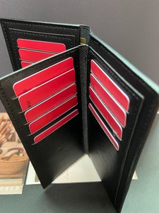 Nouveau Portefeuille Porte-cartes <span class=keywords><strong>de</strong></span> visite et <span class=keywords><strong>de</strong></span> crédit long en cuir PU grain litchi, fin, avec pince à billets et logo personnalisé 2026 - Product Image 3