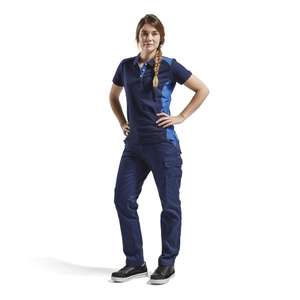 BLAKLADER-Polo Mujer 339010508985S Azul marino/Azul aciano-EAN 7330509479360 CAMISETAS Y POLOS DE TRABAJO - Product Image 3