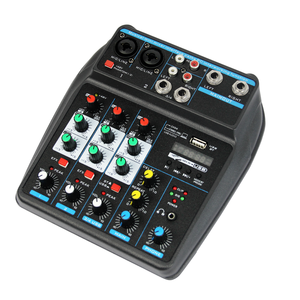 Réponse en fréquence de 40 Hz à 15 kHz avec suppression du bruit, prend en charge 6 appareils, <span class=keywords><strong>mini</strong></span> console de mixage audio <span class=keywords><strong>DJ</strong></span> 4 canaux pour ordinateur domestique - Product Image 1