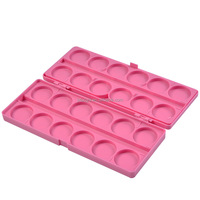 Palette à ongles solide Europe Grid vide pour le mélange de pigments en gel, de poudre et de peinture, différentes couleurs