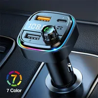 Transmetteur FM Bluetooth 5.0, modulateur radio de voiture, lecteur MP3, adaptateur de charge rapide USB, accessoires de voiture, C26, le plus récent