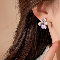 Boucles d'oreilles en perles de style luxueux - Look frais et doux - Bijoux d'oreille polyvalents