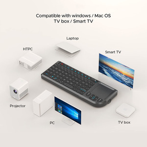 Mini Teclado Inalámbrico A8 con Control Remoto 2.4G, Retroiluminación de 7 Colores, Panel Táctil con Mouse Aéreo en Portugués, Árabe y Ruso para Android TV Box - Product Image 3