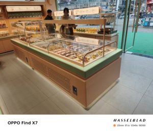 Brevit chất lượng tốt thương mại bánh chỉ tủ lạnh Showcase nướng bánh tinh tế cửa trượt tủ trưng bày - Product Image 6