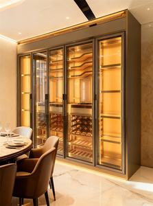 Wine <b>Cabinet</b> Dining Room Living Stainless Steel Liquor for Home Compressor Cooling Wine Cooler - Product Image 5