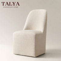Chaise de salle à manger Parson de luxe moderne, chaise individuelle au dossier arrondi pour la maison, l'hôtel, la cuisine, le restaurant