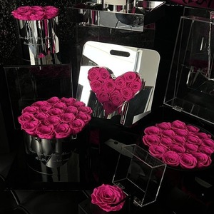 2024 fournitures florales décor d'événement boîtes Saint-Valentin violet rose <span class=keywords><strong>éternelle</strong></span> fleur préservée Eterna - Product Image 5