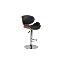 Tabouret de bar haut de gamme avec structure en bois et chaise pivotante réglable en hauteur en métal pour usage commercial
