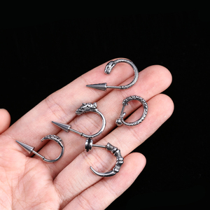 Trendy Punk Style Gothic Surgical Steel Hypoallergenic Animal <strong>Octopus</strong> Tentacle Lip Stud <strong>Earrings</strong> - Product Image 5