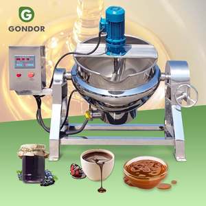 Autocuiseur industriel électrique à vapeur robuste pour usine de transformation d'huile, confiture, miel, 100 litres, 2000 litres, chaudière de cuisson - Product Image 1