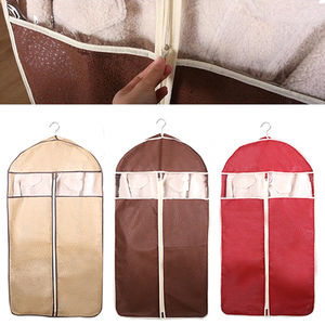 不織布エンボスドダストカバー服収納バッグコートダウンコート防塵ハンギングバッグ立体透明視認性 - Product Image 2