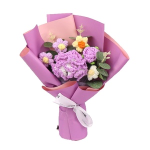 Ramo <span class=keywords><strong>de</strong></span> <span class=keywords><strong>Flores</strong></span> <span class=keywords><strong>de</strong></span> Crochet Tejido a Mano para el Día <span class=keywords><strong>de</strong></span> San Valentín, Día <span class=keywords><strong>de</strong></span> la Madre y Graduación - Regalo Transfronterizo - Product Image 5