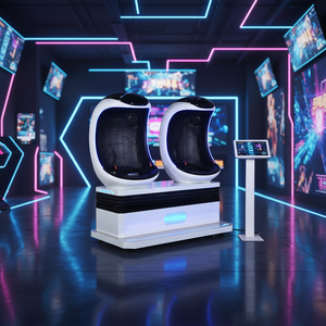 Console de <span class=keywords><strong>jeu</strong></span> de réalité virtuelle 9D Dynamic Theater Experience, chaise double VR en fibre de verre, équipement de divertissement intérieur - Product Image 2