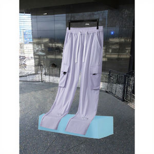 JAC22 M9981กางเกงฮาเร็มแบบลำลองสำหรับผู้ชาย, กางเกงฮาเร็มแบบลำลองมีกระเป๋าหลายกระเป๋าระบายอากาศตรงกลางเอวแห้งเร็วด้านหน้า - Product Image 3