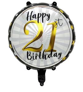 بالون دائري من الفويل بتصميم جديد مقاس 18 بوصة لعيد ميلاد الكبار، زينة لحفلات أعياد الميلاد 21 و30 و40 - Product Image 3