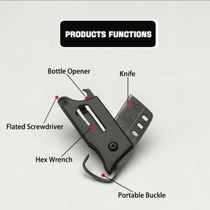 Mini couteau de poche multifonctionnel EDC à lame en pierre lavée, couteaux tactiques, couteau pliant personnalisable OEM pour le camping - Product Image 3