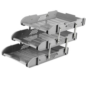 Organizador de Escritorio de Oficina de 2 y 3 Niveles, <span class=keywords><strong>Bandeja</strong></span> de Plástico para <span class=keywords><strong>Documentos</strong></span> A4 - Product Image 5