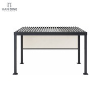 Pergola en aluminium Porphyry Plum avec toit à lames motorisées, bioclimatique, pour jardin extérieur, gazebo imperméable