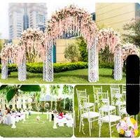 Bunga Wisteria Buatan Ukuran & Warna Dapat Disesuaikan Dekorasi Pernikahan Pesta Rumah Hiasan Langit-langit Dinding Kelopak Untaian Luar Ruangan Pengiriman Cepat