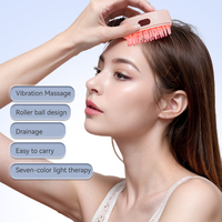 Brosse de massage électrique améliorée pour le cuir chevelu, 7 colonnes conductrices liquides, peigne vibrant pour soins capillaires, applicateur d'essence, vente en gros