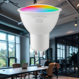 Projecteur intelligent RGBW certifié CE avec Wi-Fi et commande vocale 6W AC85-265V LED <span class=keywords><strong>GU10</strong></span> dimmable en plastique Garantie 2 ans 9W - Product Image 4