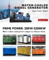 Générateur diesel monophasé super silencieux Jialing 60Hz 20-100KW 20-100KVA avec modèle personnalisable