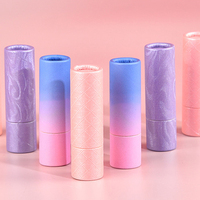 Conteneur baume à lèvres en carton kraft biodégradable à design de marque personnalisé emballage de tube en papier Push up en bâton