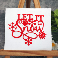 AAGU New Metal Cutting Dies mold Scrapbooking Craft Cutting Die Let It Snow Snowflake Christmas Craft Paper Cutting Dies