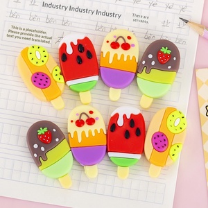 Gomme créative en caoutchouc en forme de fruits et de crème glacée, colorée, pour étudiants, modèle 8602, vente en gros, cadeaux de Noël du 1er juin, prix de fin d'année - Product Image 3