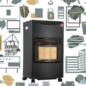 Chauffage au gaz infrarouge portable de haute qualité, vente chaude, économie d'énergie, anti-basculement, chauffage rapide, 4 <span class=keywords><strong>roulettes</strong></span>, homologué CE, pour extérieur et chambre à coucher - Product Image 2