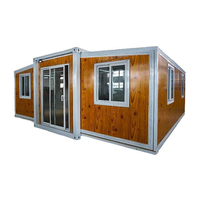 Maison conteneur extensible 20/40 pieds, portable, pliable, de luxe, préfabriquée, mini-maison 4 chambres, design moderne, pour écoles et hôtels, livraison rapide