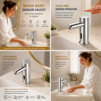 Robinet de lavabo à détecteur de mouvement pour projets hôteliers – Mitigeur de salle de bain intelligent sans contact