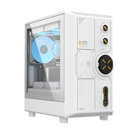 Casing komputer Gaming ALSEYE Ram 2.0 menara sedang kabinet PC mikro ATX ITX dengan Panel kaca Tempered