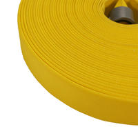 Tuyau de feu simple jaune, tube d'éclairage de 38mm doublé de TPU, pour le feu de forêts