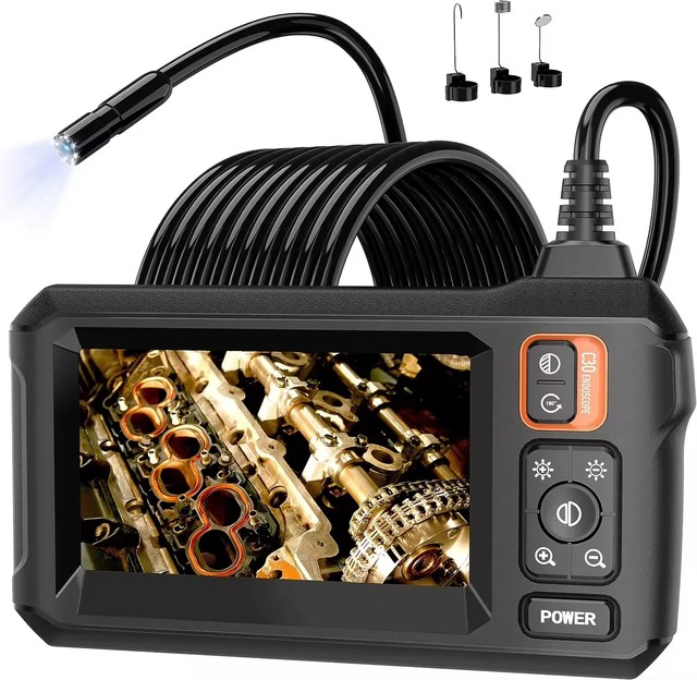 8.5mm 4.3-inch HD LCD Mini Camera CMOS Sensor H.265 Industrial Video Endoscope 5m Line Length 1 Year Warranty