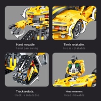 675001-675006 Robot intelligent pour enfants, jouet de construction en plastique ABS à assembler soi-même avec de petites pièces