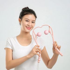 Roller <b>Tool</b> With 2 Balls for Pain Relief Deep Tissue Handheld Suitable Relaxed Legs Waist Neck and Shoulder <b>Massager</b> - Product Image 2