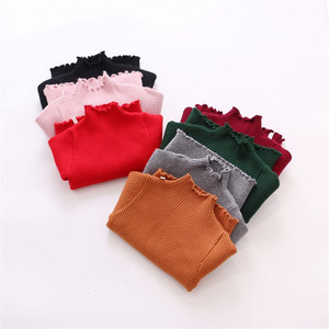 Pulls à col haut unis faits à la main pour filles, design pour enfants, provenant d'un fournisseur chinois - Product Image 1